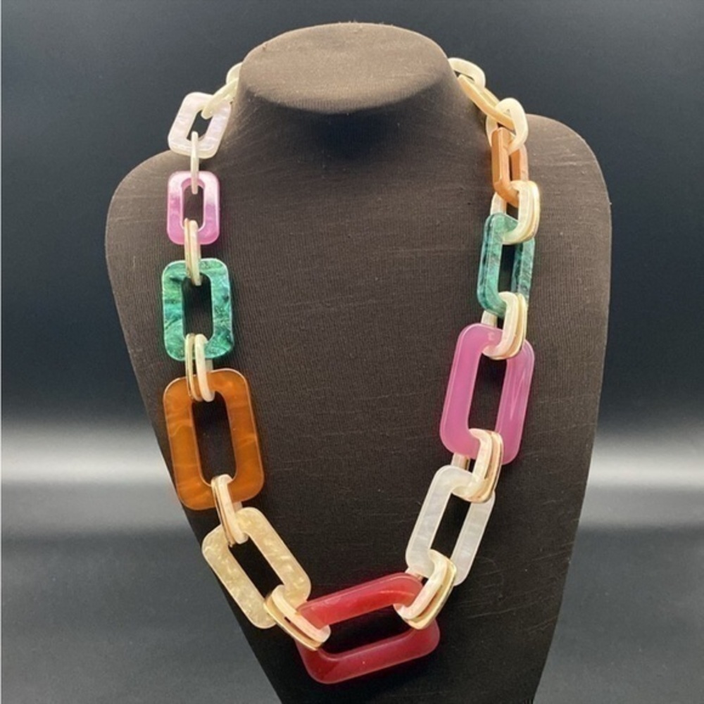 Multicolored Link Necklace RUSH BY DENIS AND CHARLES